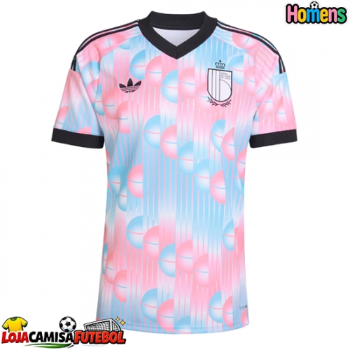 Camisa de Futebol Bélgica Equipamento Secundário Mundo 2026 Manga Curta